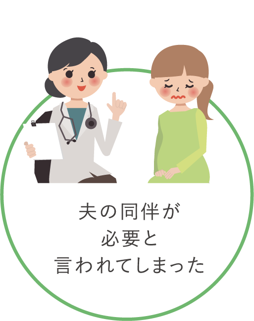 検査には夫の同伴が必要といわれてしまった